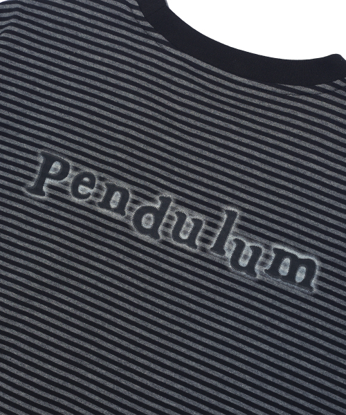 Pendulum(ペンデュラム)の「ストライプレギュラーハーフTシャツ LQ7TU449_CHARCOAL(Tシャツ/カットソー・メンズ・その他・95/100/105)」の5枚目の写真