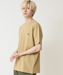 POLOCHAMPS ポロチャンプス メンズ レギュラーフィット ワンポイント刺繍ロゴクルーネックTシャツ