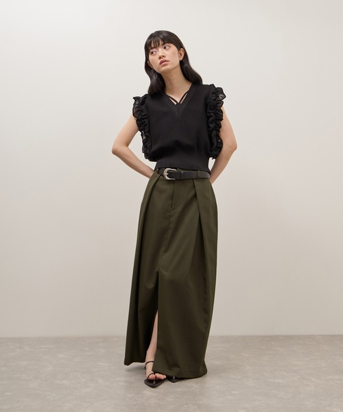 ADAM ET ROPE'(アダムエロペ)の「ベルト付フロントスリットスカート(スカート・レディース・カーキ/ベージュ系その他・38/36)」の20枚目の写真