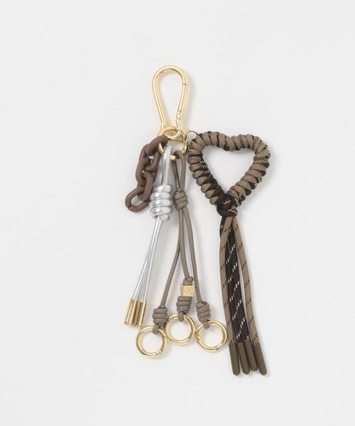 URBAN RESEARCH ROSSO WOMEN(アーバンリサーチ ロッソ)の「VIOLAd’ORO パラコードハートバッグチャーム(キーホルダー・レディース・ピンク系その他/ダークブラウン・-)」の4枚目の写真