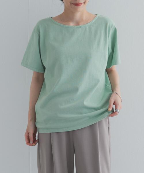 URBAN RESEARCH DOORS(アーバンリサーチドアーズ)の「GrowOrganicボートネックTシャツ(Tシャツ/カットソー・レディース・レッド/ブルー/グリーン系その他/ブラウン/グレー/ホワイト系その他・FREE)」の4枚目の写真