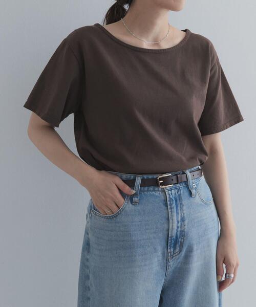 URBAN RESEARCH DOORS(アーバンリサーチドアーズ)の「GrowOrganicボートネックTシャツ(Tシャツ/カットソー・レディース・レッド/ブルー/グリーン系その他/ブラウン/グレー/ホワイト系その他・FREE)」の3枚目の写真