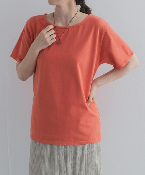 URBAN RESEARCH DOORS(アーバンリサーチドアーズ)の「GrowOrganicボートネックTシャツ(Tシャツ/カットソー・レディース・レッド/ブルー/グリーン系その他/ブラウン/グレー/ホワイト系その他・FREE)」の6枚目の写真
