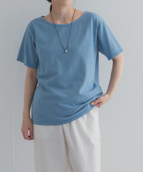 URBAN RESEARCH DOORS(アーバンリサーチドアーズ)の「GrowOrganicボートネックTシャツ(Tシャツ/カットソー・レディース・レッド/ブルー/グリーン系その他/ブラウン/グレー/ホワイト系その他・FREE)」の5枚目の写真