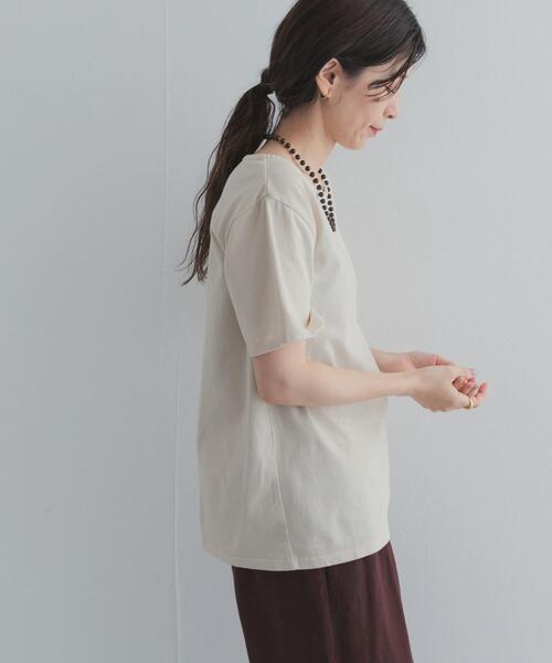 URBAN RESEARCH DOORS(アーバンリサーチドアーズ)の「GrowOrganicボートネックTシャツ(Tシャツ/カットソー・レディース・レッド/ブルー/グリーン系その他/ブラウン/グレー/ホワイト系その他・FREE)」の10枚目の写真
