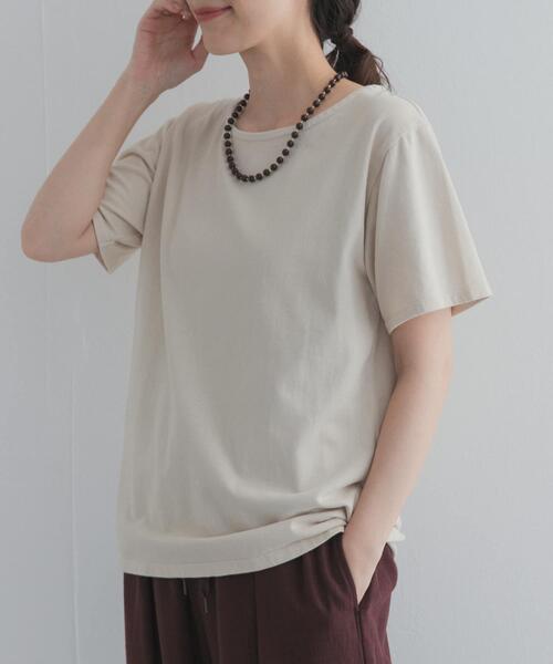 URBAN RESEARCH DOORS(アーバンリサーチドアーズ)の「GrowOrganicボートネックTシャツ(Tシャツ/カットソー・レディース・レッド/ブルー/グリーン系その他/ブラウン/グレー/ホワイト系その他・FREE)」の8枚目の写真