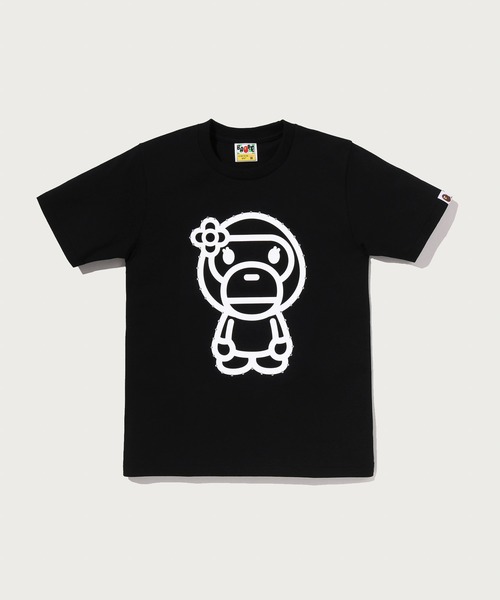 A BATHING APE(アベイシングエイプ)の「CRYSTAL STONE BIG BABY LISA TEE(Tシャツ/カットソー・レディース・ブラック/ホワイト・MEDIUM/SMALL/X-SMALL)」の2枚目の写真