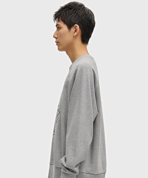 FRED PERRY（フレッドペリー）の「Tartan Applique Sweatshirt／タータンチェックアップリケスウェット（スウェット・メンズ・グレー/ネイビー・S/L/M）」の6枚目の写真