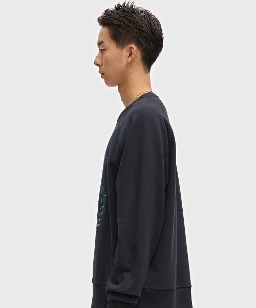 FRED PERRY（フレッドペリー）の「Tartan Applique Sweatshirt／タータンチェックアップリケスウェット（スウェット・メンズ・グレー/ネイビー・S/L/M）」の15枚目の写真