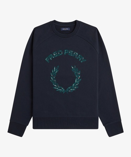 FRED PERRY（フレッドペリー）の「Tartan Applique Sweatshirt／タータンチェックアップリケスウェット（スウェット・メンズ・グレー/ネイビー・S/L/M）」の20枚目の写真