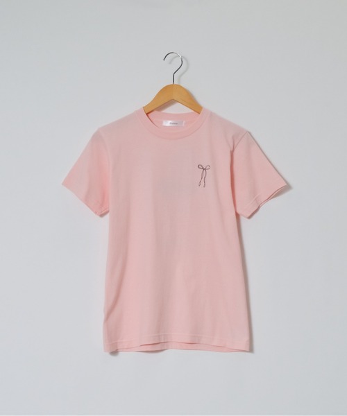 &soiree(アンドソワレ)の「【シルエット選べる2サイズ】ロゴデザインリボンTシャツ(Tシャツ/カットソー・レディース・ピンク/ホワイト/ネイビー・FREE/MEDIUM)」の14枚目の写真