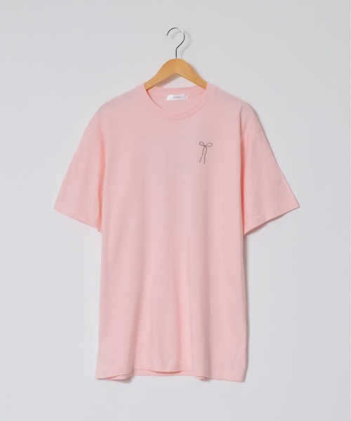&soiree(アンドソワレ)の「【シルエット選べる2サイズ】ロゴデザインリボンTシャツ(Tシャツ/カットソー・レディース・ピンク/ホワイト/ネイビー・FREE/MEDIUM)」の16枚目の写真