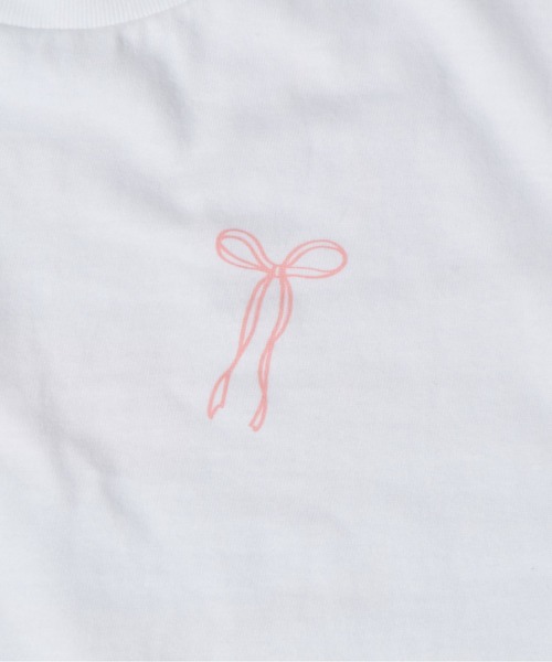 &soiree(アンドソワレ)の「【シルエット選べる2サイズ】ロゴデザインリボンTシャツ(Tシャツ/カットソー・レディース・ピンク/ホワイト/ネイビー・FREE/MEDIUM)」の18枚目の写真