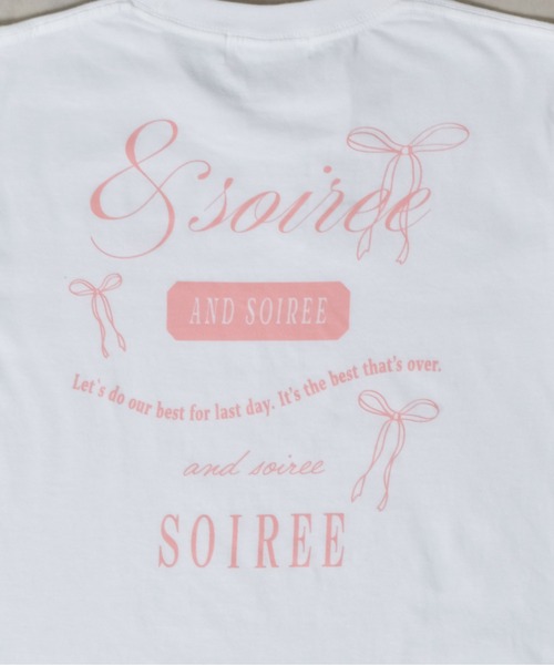 &soiree(アンドソワレ)の「【シルエット選べる2サイズ】ロゴデザインリボンTシャツ(Tシャツ/カットソー・レディース・ピンク/ホワイト/ネイビー・FREE/MEDIUM)」の19枚目の写真