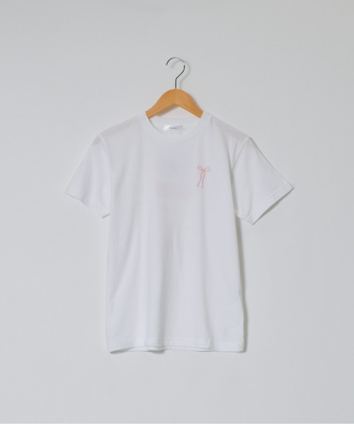 &soiree(アンドソワレ)の「【シルエット選べる2サイズ】ロゴデザインリボンTシャツ(Tシャツ/カットソー・レディース・ピンク/ホワイト/ネイビー・FREE/MEDIUM)」の10枚目の写真