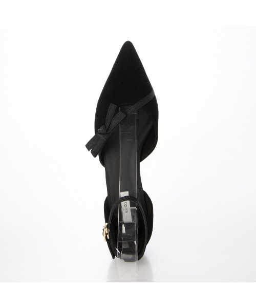 EVOL(イーボル)の「【ふかふか・クッション入り】ポインテッド4.5cmリボンセパレートパンプス CB23869(パンプス・レディース・ブラウン/グレー/ブラック・22.0cm/23.0cm/24.5cm/22.5cm/25.0cm/24.0cm)」の16枚目の写真