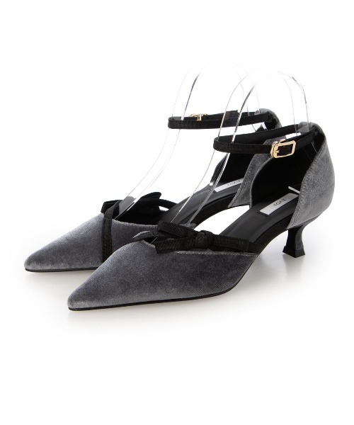 EVOL(イーボル)の「【ふかふか・クッション入り】ポインテッド4.5cmリボンセパレートパンプス CB23869(パンプス・レディース・ブラウン/グレー/ブラック・22.0cm/23.0cm/24.5cm/22.5cm/25.0cm/24.0cm)」の18枚目の写真