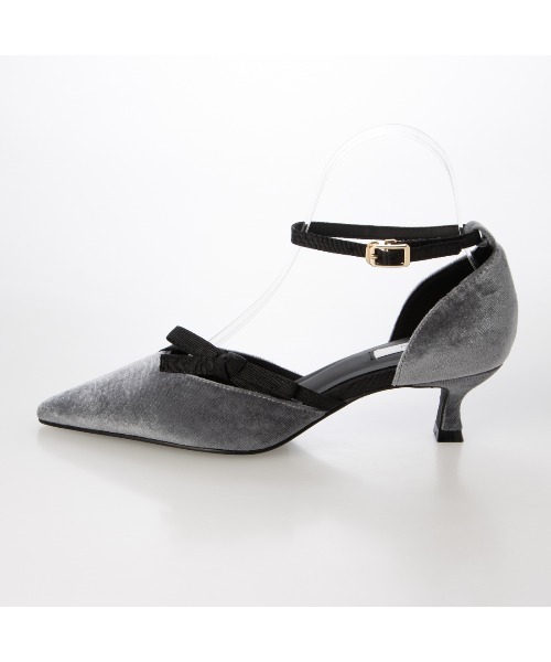 EVOL(イーボル)の「【ふかふか・クッション入り】ポインテッド4.5cmリボンセパレートパンプス CB23869(パンプス・レディース・ブラウン/グレー/ブラック・22.0cm/23.0cm/24.5cm/22.5cm/25.0cm/24.0cm)」の19枚目の写真