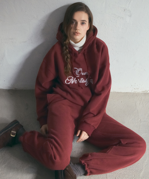 Petal Boucle Hoodie Set‑up — томато/brick (комплект худи и штанов)
