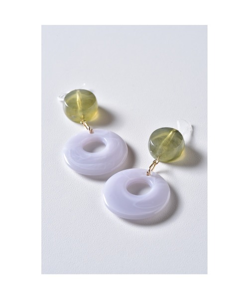 tone（トーン）の「【Astyle】palebluecircle樹脂ピアス(MA)（ピアス（両耳用）・レディース・ブルー・FREE）」の2枚目の写真
