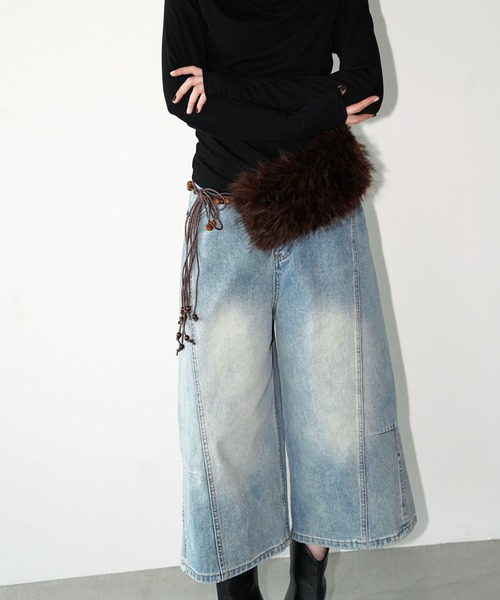 chuclla(チュクラ)の「クロップドワイドデニムパンツ chw26s375(その他パンツ・レディース・ブルー・S/M/L)」の19枚目の写真