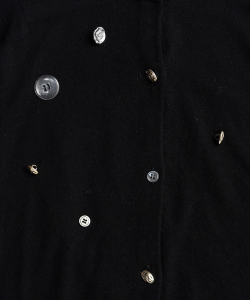 PRANK PROJECT(プランクプロジェクト)の「【2026Autumn Pre-Order】スイビウールプレイフルボタンカーディガン / Suivi Wool Playful Button Cardigan(カーディガン/ボレロ・レディース・グレー/ブラック・FREE)」の13枚目の写真