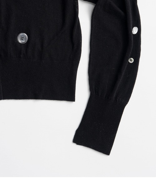 PRANK PROJECT(プランクプロジェクト)の「【2026Autumn Pre-Order】スイビウールプレイフルボタンカーディガン / Suivi Wool Playful Button Cardigan(カーディガン/ボレロ・レディース・グレー/ブラック・FREE)」の14枚目の写真