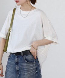 ゆったりロールアップカットソー 半端袖