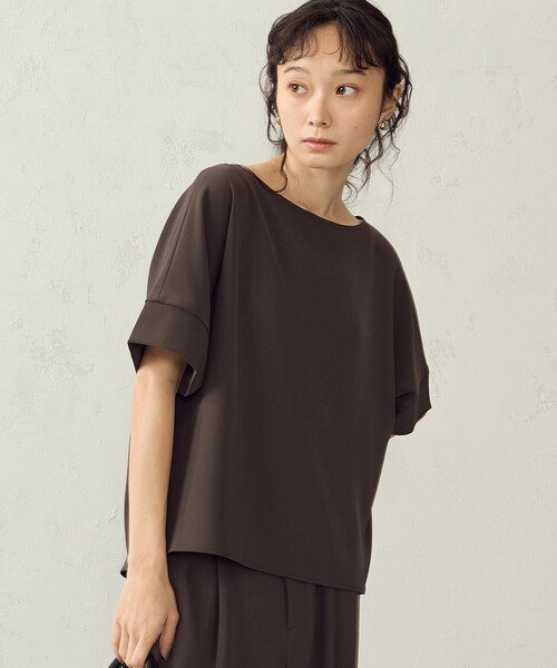 COMME CA ISM(コムサイズム)の「【UVカット・吸水速乾・接触冷感】バックスリットブラウス/セットアップ対応(シャツ/ブラウス・レディース・モカ/ベージュ・FREE)」の17枚目の写真