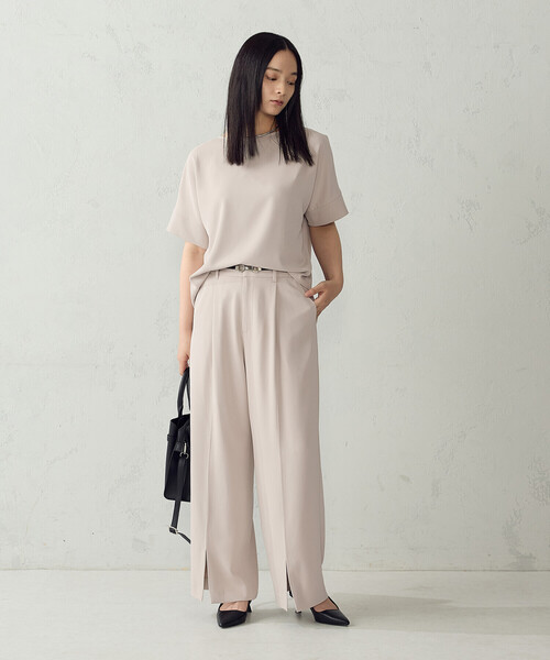 COMME CA ISM(コムサイズム)の「【UVカット・吸水速乾・接触冷感】バックスリットブラウス/セットアップ対応(シャツ/ブラウス・レディース・モカ/ベージュ・FREE)」の20枚目の写真