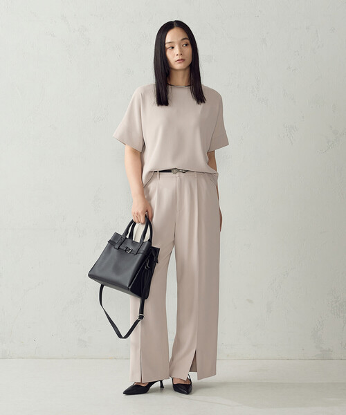 COMME CA ISM(コムサイズム)の「【UVカット・吸水速乾・接触冷感】バックスリットブラウス/セットアップ対応(シャツ/ブラウス・レディース・モカ/ベージュ・FREE)」の21枚目の写真