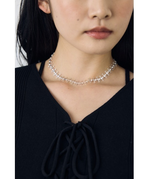 AZUL by moussy(アズールバイマウジー)の「リボンモチーフチョーカー(チョーカー・レディース・ブラック/シルバー・FREE)」の8枚目の写真