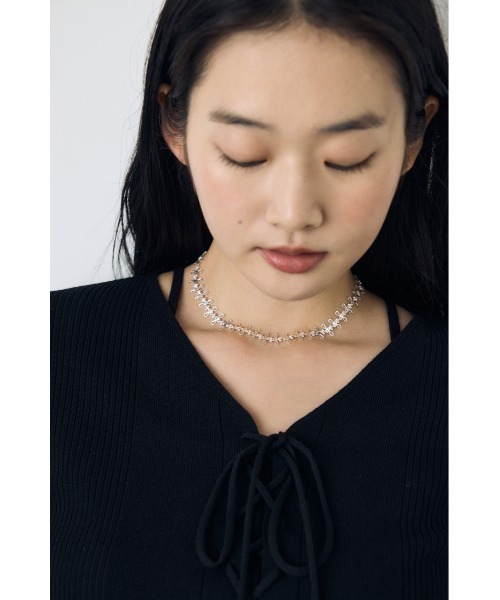 AZUL by moussy(アズールバイマウジー)の「リボンモチーフチョーカー(チョーカー・レディース・ブラック/シルバー・FREE)」の9枚目の写真