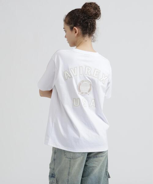 AVIREX(アヴィレックス)の「S/S SIGNATURE VARSITY LOGO T-SHIRT(Tシャツ/カットソー・レディース・ブラック/レッド/ホワイト/ブルー・F)」の2枚目の写真