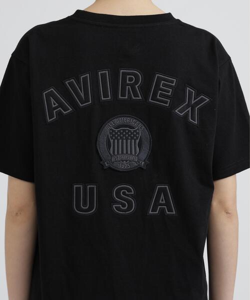AVIREX(アヴィレックス)の「S/S SIGNATURE VARSITY LOGO T-SHIRT(Tシャツ/カットソー・レディース・ブラック/レッド/ホワイト/ブルー・F)」の6枚目の写真