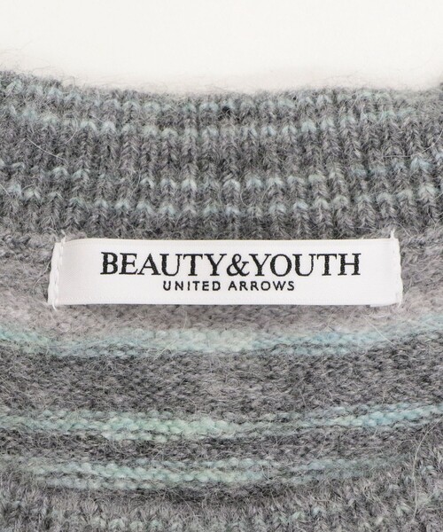 BEAUTY&YOUTH UNITED ARROWS(ビューティーアンドユースユナイテッドアローズ)の「アルパカブレンド フェザーヤーン ボーダー ニットプルオーバー(ニット/セーター・レディース・ライトグレー/ダークブラウン・FREE)」の17枚目の写真