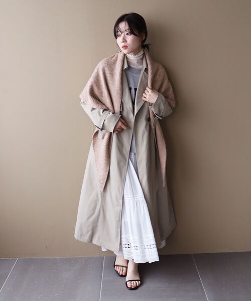 le.coeur blanc(ルクールブラン)の「《WEB限定》フルダルギャバロングトレンチコート(トレンチコート・レディース・ベージュ/ブラウン・38)」の10枚目の写真