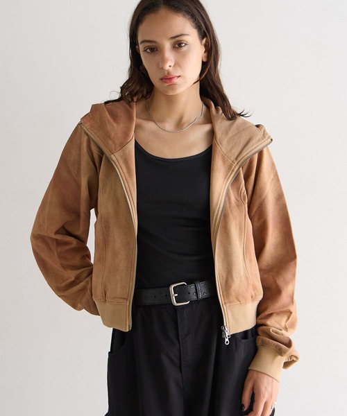 PBLIM(ページボーイリム)の「《UNISEX》タイダイフウZIPパーカー(パーカー・レディース・ブラウン/チャコールグレー・FREE)」の2枚目の写真