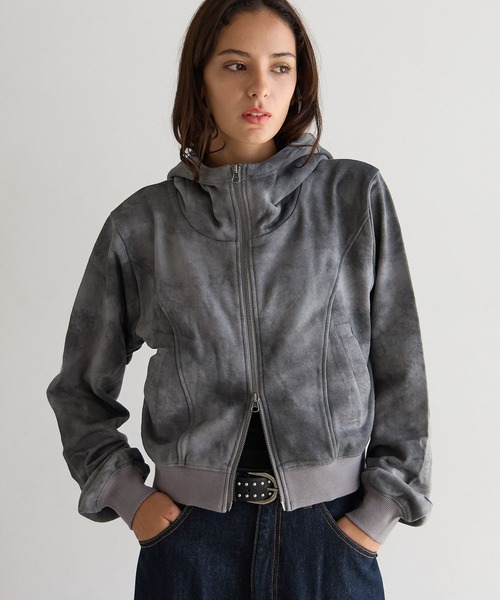 PBLIM(ページボーイリム)の「《UNISEX》タイダイフウZIPパーカー(パーカー・レディース・ブラウン/チャコールグレー・FREE)」の1枚目の写真