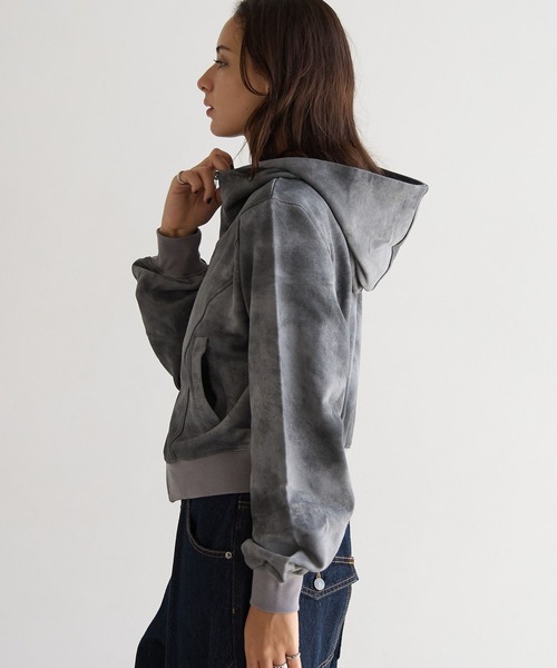 PBLIM(ページボーイリム)の「《UNISEX》タイダイフウZIPパーカー(パーカー・レディース・ブラウン/チャコールグレー・FREE)」の6枚目の写真