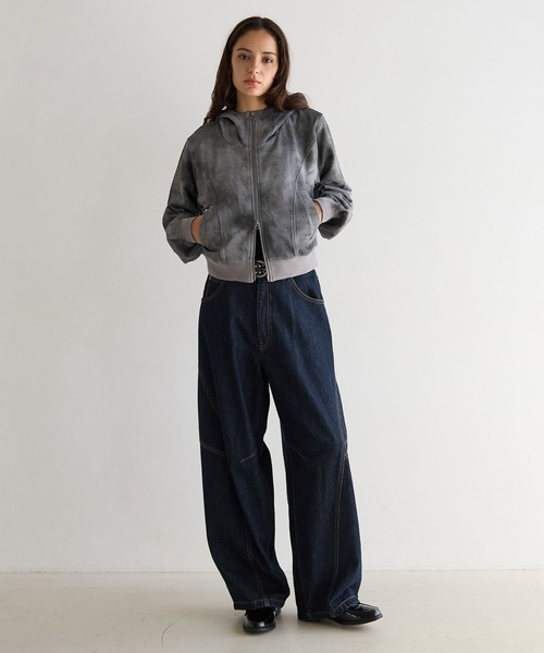 PBLIM(ページボーイリム)の「《UNISEX》タイダイフウZIPパーカー(パーカー・レディース・ブラウン/チャコールグレー・FREE)」の8枚目の写真