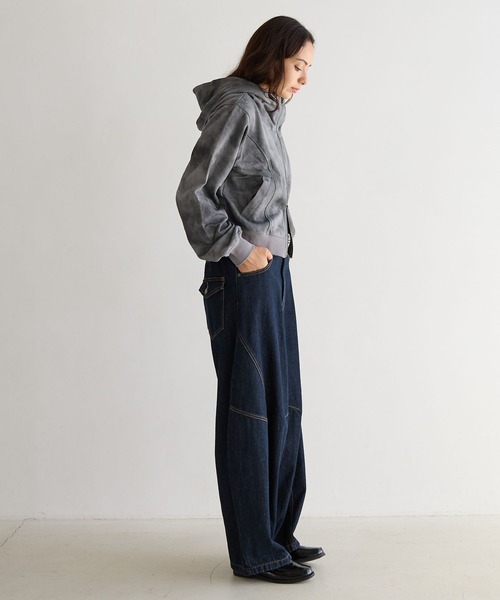 PBLIM(ページボーイリム)の「《UNISEX》タイダイフウZIPパーカー(パーカー・レディース・ブラウン/チャコールグレー・FREE)」の9枚目の写真