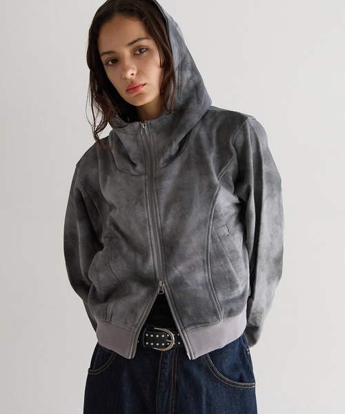 PBLIM(ページボーイリム)の「《UNISEX》タイダイフウZIPパーカー(パーカー・レディース・ブラウン/チャコールグレー・FREE)」の5枚目の写真