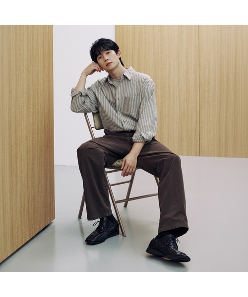 MINDBRIDGE(マインドブリッジ)の「COUTURE コットン100% ファティーグ セミワイド チノパンツ - 2カラー(その他パンツ・メンズ・ブラウン/ベージュ・30/32/34/36/29)」の2枚目の写真