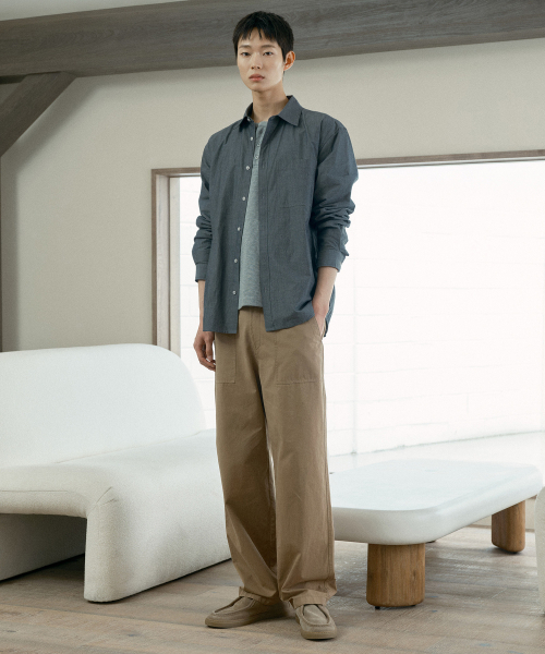 MINDBRIDGE(マインドブリッジ)の「COUTURE コットン100% ファティーグ セミワイド チノパンツ - 2カラー(その他パンツ・メンズ・ブラウン/ベージュ・30/32/34/36/29)」の11枚目の写真