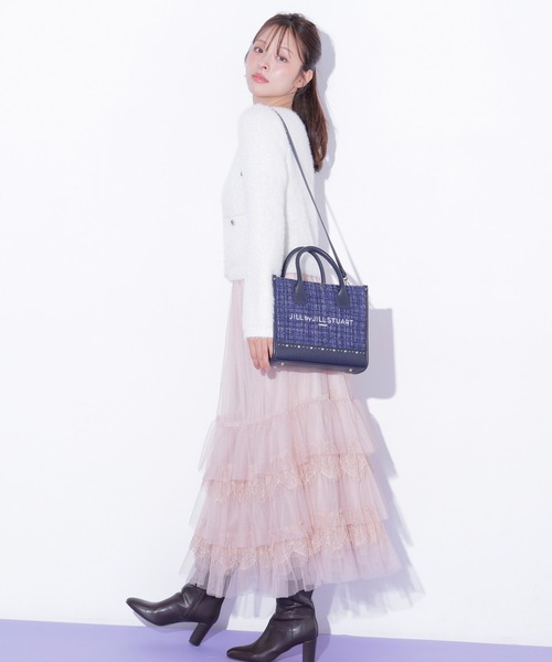 JILL by JILL STUART（ジルバイジルスチュアート）の「チュール×レースティアードスカート（スカート・レディース・グレー/ピンク/ホワイト・FREE）」の13枚目の写真