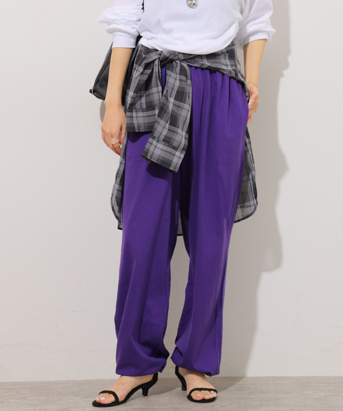 JOURNAL STANDARD relume（ジャーナルスタンダード　レリューム）の「【HOLIDAYS COMFORT/ホリデーズ コンフォート】 ドロストイージーパンツ（その他パンツ・レディース・ライトグレー/ボルドー/ダークパープル/ブラック系その他・FREE）」の3枚目の写真