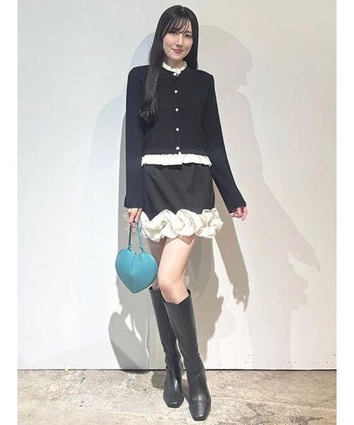 MERCURYDUO(マーキュリーデュオ)の「ポンチヘムフリルミニスカパン(スカート・レディース・ブラック/ライトブルー/アイボリー・FREE)」の17枚目の写真