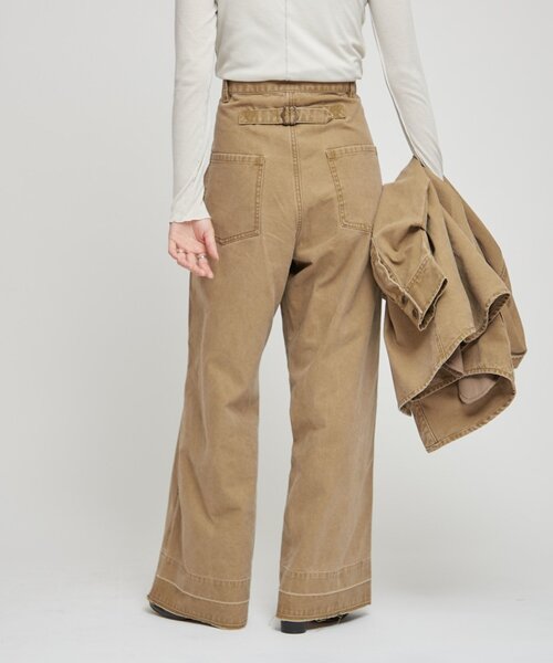 WILLOW（ウィロー）の「【willow】ダックタブ付きパンツ（その他パンツ・レディース・チャコールグレー/ベージュ・ONE SIZE）」の2枚目の写真