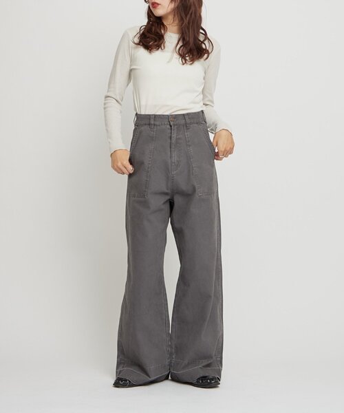 WILLOW（ウィロー）の「【willow】ダックタブ付きパンツ（その他パンツ・レディース・チャコールグレー/ベージュ・ONE SIZE）」の20枚目の写真